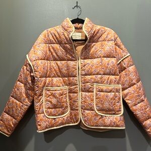 Panache Orange Floral Bomber Jacket